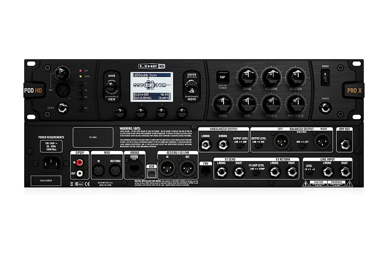 Line 6 Pod HD Pro X Guitar MultiEffects Rackmount Reverb