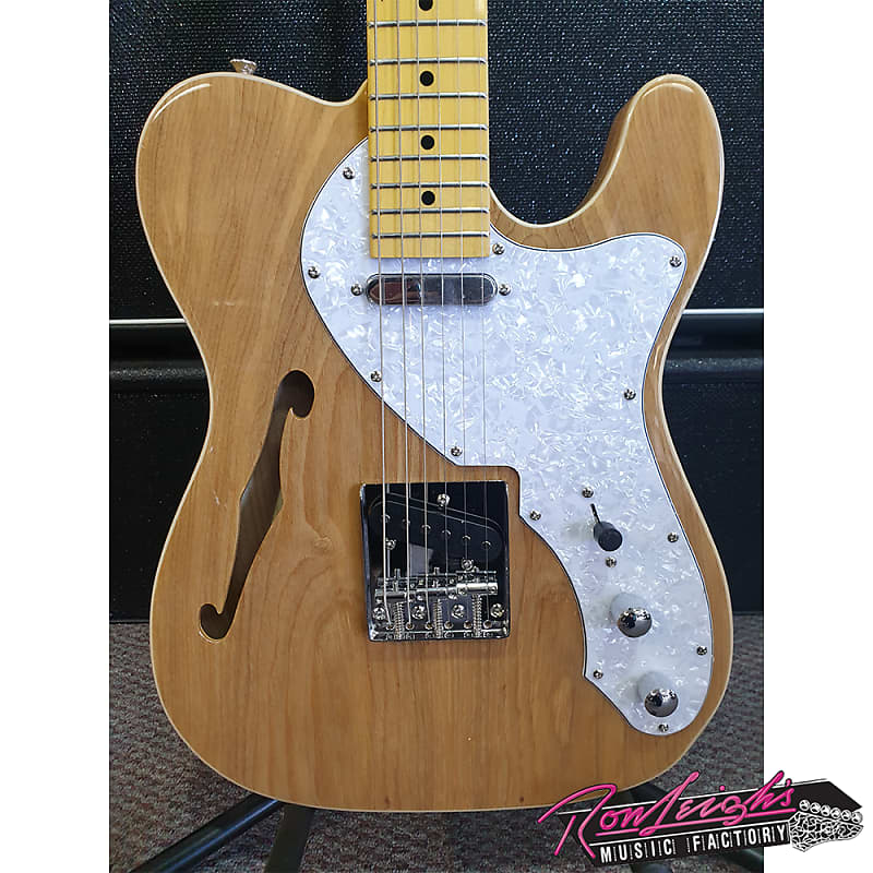 J D Luthiers JD TL3 Telecaster Thinline Style Electric Guitar with Ash Body