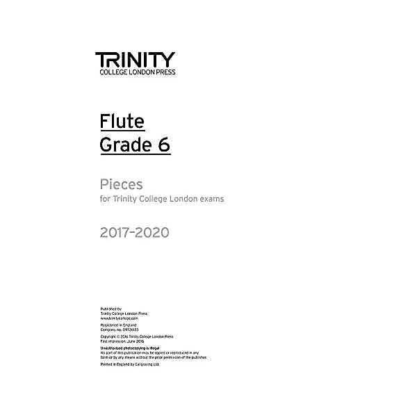 Trinity College London Flute Exam Pieces Grade 6 2017 to Reverb