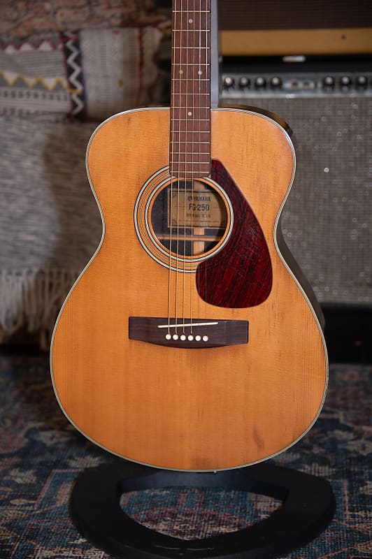 Yamaha FG-250 Natural Parlor Size Acoustic - Nippon Gakki - Made In Japan -  w Hard Case | Reverb