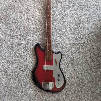 Teisco Norma Space Age Bass MIJ 1960s - Red image 1