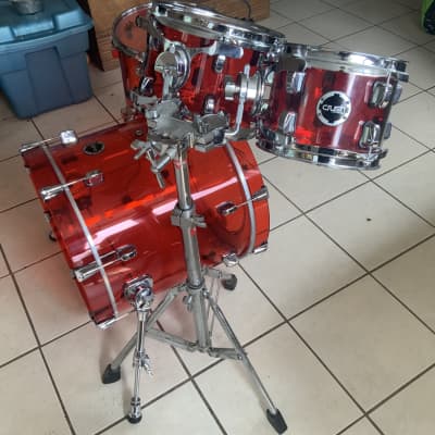 Crush 18 8 10 13 2015 Red Acrylic beebop drum shell kit image 2