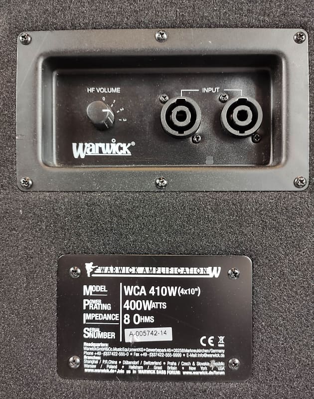 Warwick WCA 410 W bass cabinet 2010s Black Carpet