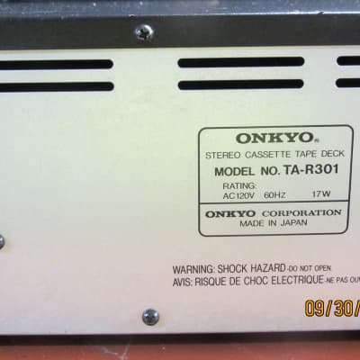 Onkyo TA-R301 Single Well Solenoid Controlled Cassette Deck - Dolby B/C HX Pro (20hz - 19Khz Spec) image 8