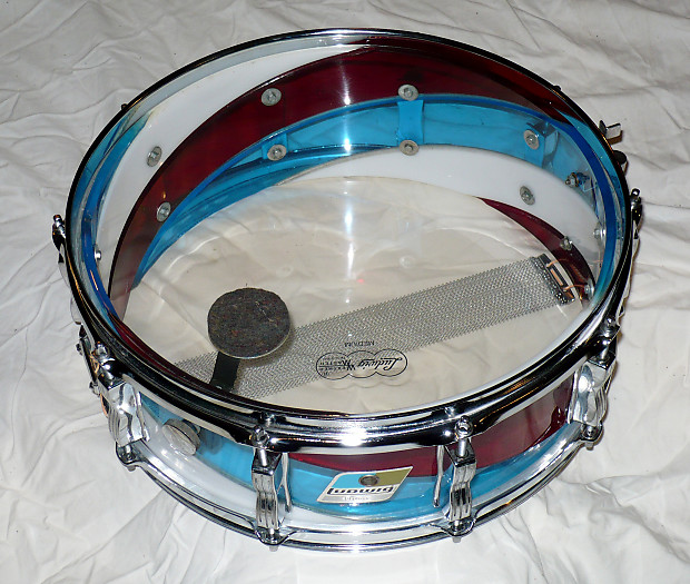 Ludwig Vistalite Snare Drum  Red/White/Blue Spiral image 1