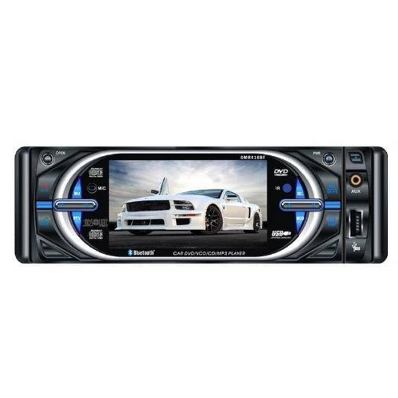 Absolute DMR400 4-Inch In-Dash Receiver with DVD Player Flip Down