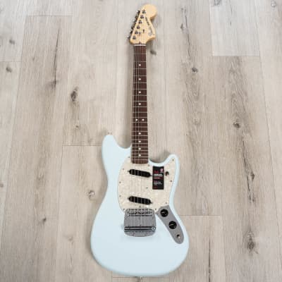 Fender American Performer Mustang Electric Guitar Rosewood Satin Sonic Blue image 3