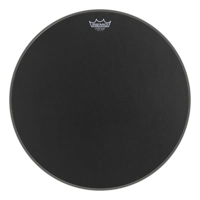 Remo 22" Powerstroke P3 Black Suede Bass Drumhead image 1