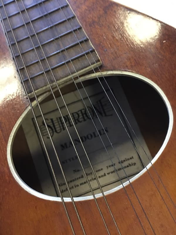 Supertone mandolin Vintage 1920s 1930s? Wood , natural | Reverb