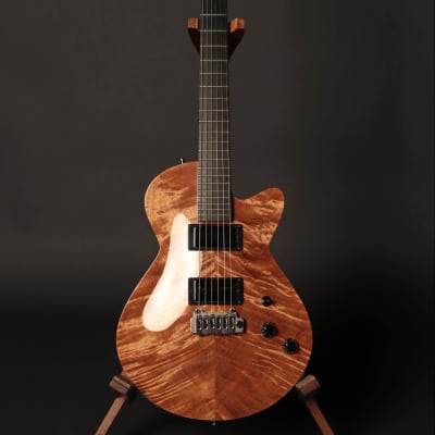 Hancock Guitars Auburn Custom Electric Gutiar - Wild Curly Queensland Maple Carved Top image 3