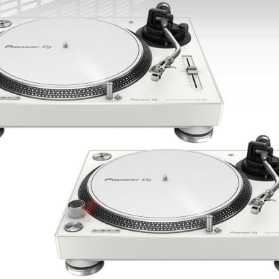 2x Pioneer PLX-500-W High-Torque Direct Drive Vinyl DJ turntable PLX-500 (WHITE) image 1