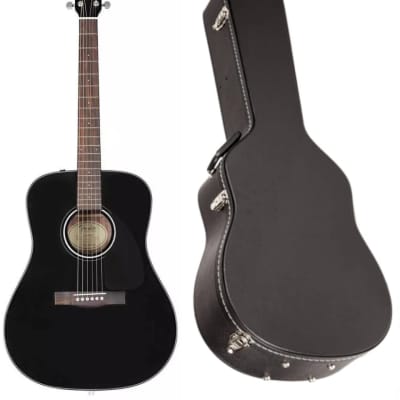 Fender CF-60 Folk Acoustic Guitar w/ Hard Case | Reverb