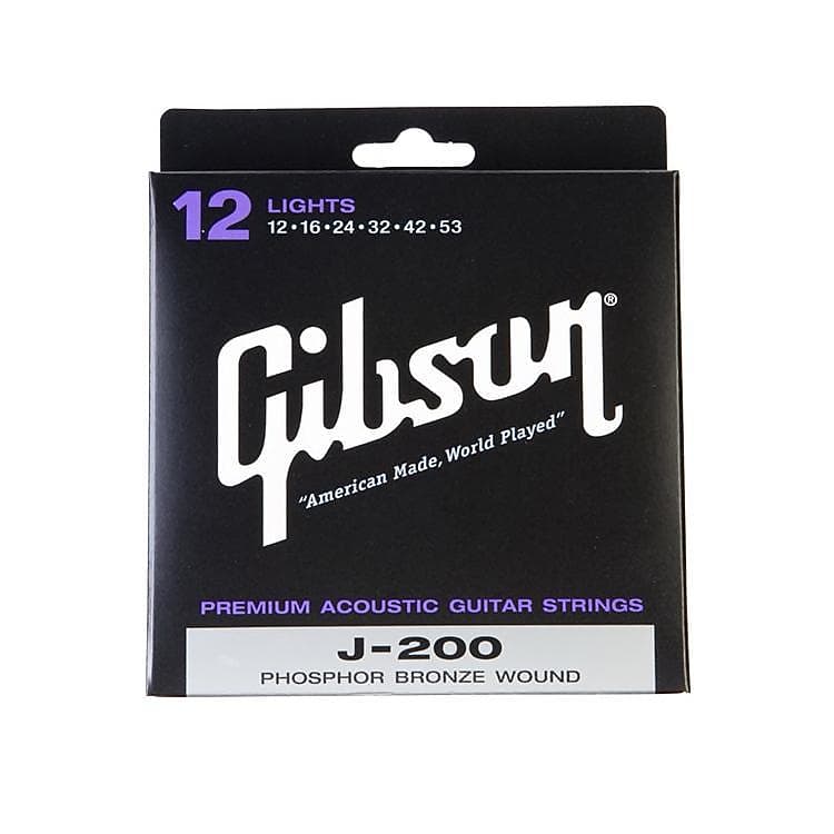 Gibson J200 Phosphor Bronze Acoustic Strings Lights 12-53 image 1
