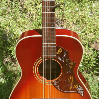 Yasuma Newance MODEL No.1600H 000 size guitar 1973 Sunburst image 3