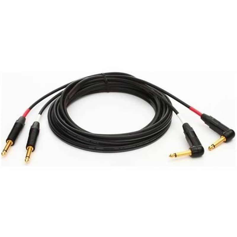 Mogami Gold Stereo Keys Cable with Right Angle Ends, 10' image 1