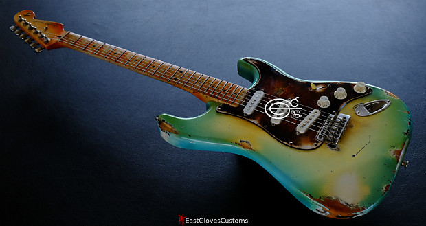 Fender Stratocaster Blue Sky Burst Aged Heavy Relic Rare image 1