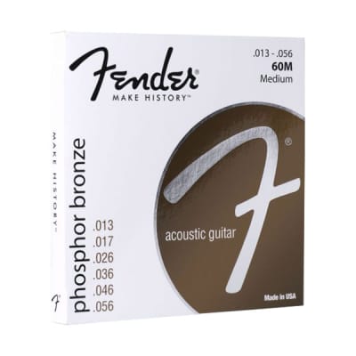 Phosphor Bronze Acoustic Guitar Strings 13-56 Fender image 1