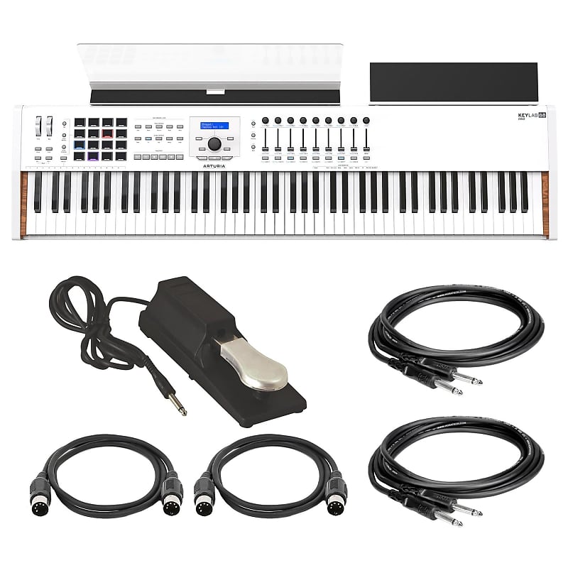Arturia KeyLab 88 MKII Controller w/ Sustain Pedal and Cables Reverb