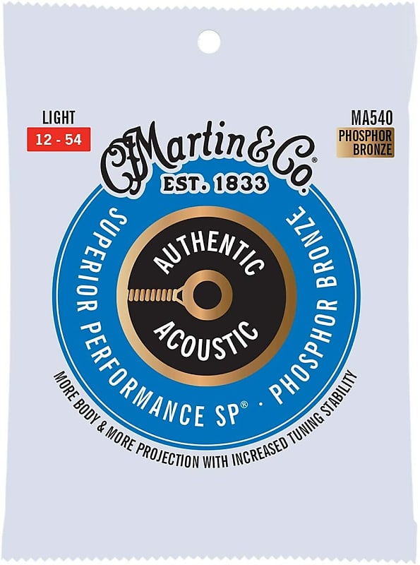 Martin MA540 SP Light .012-.054 Acoustic Guitar Strings image 1