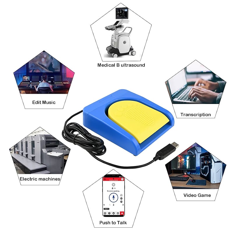 Transcription Keyboard Foot Pedal for Computers