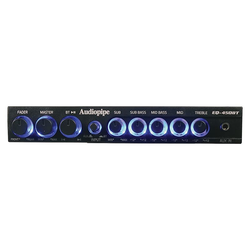 Audiopipe 4 Band Wireless Streaming Graphic Band Equalizer w/Bluetooth EQ-450BT image 1