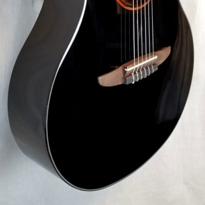 Yamaha NTX1 Acoustic Electric Nylon String Classical Guitar, Black image 3