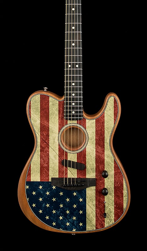 Fender Limited Edition American Acoustasonic Telecaster - American Flag #7477A image 1