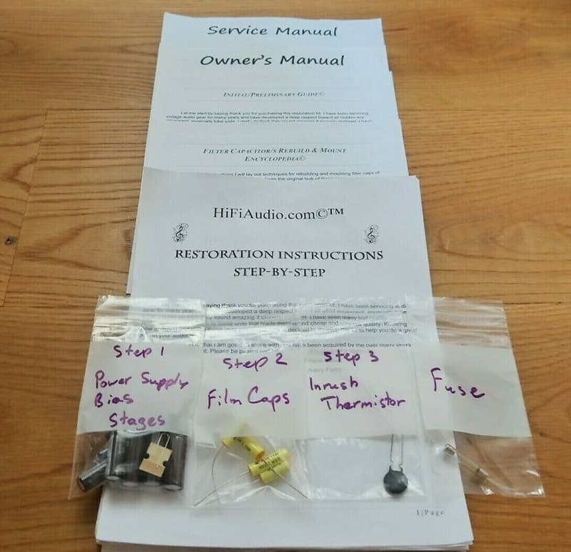 Leak TL-25 restoration kit filter capacitor repair rebuild fix  			