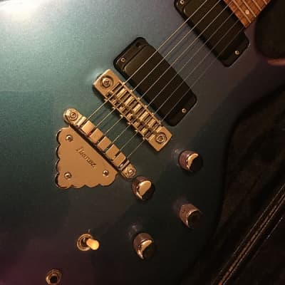 Ibanez Musician MC-100 custom electric guitar made in Japan 1977 in custom Nascar Metallic blue / purple with hard case image 4