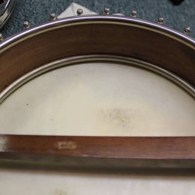 Late 1920's Vintage Leedy Solo Tone Long Neck Tenor Banjo Resonator w/Original Case image 6