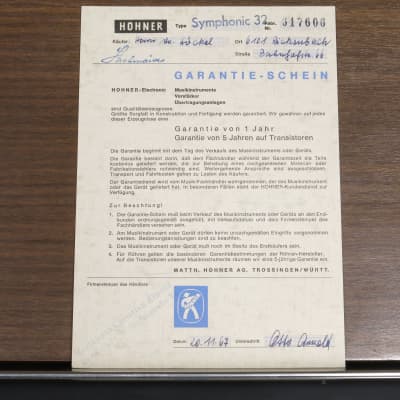 Hohner Symphonic 32 rare vintage organ + tube amp + legs + pedal + manuals image 12