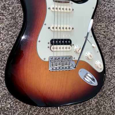 2020 Fender American Performer Stratocaster HSS with Rosewood Fretboard 3-Tone Sunburst | s-1  switch  HSS electric  guitar made in  the usa Hardshell case image 3