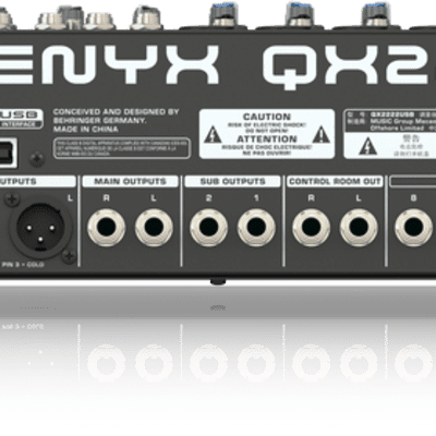 Behringer QX2222USB Xenyx 22-Input 2/2-Bus Mixer with USB/Audio Interface image 2