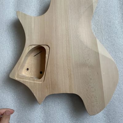 Unfinished Headless Guitar DIY Project Basswood Body with | Reverb