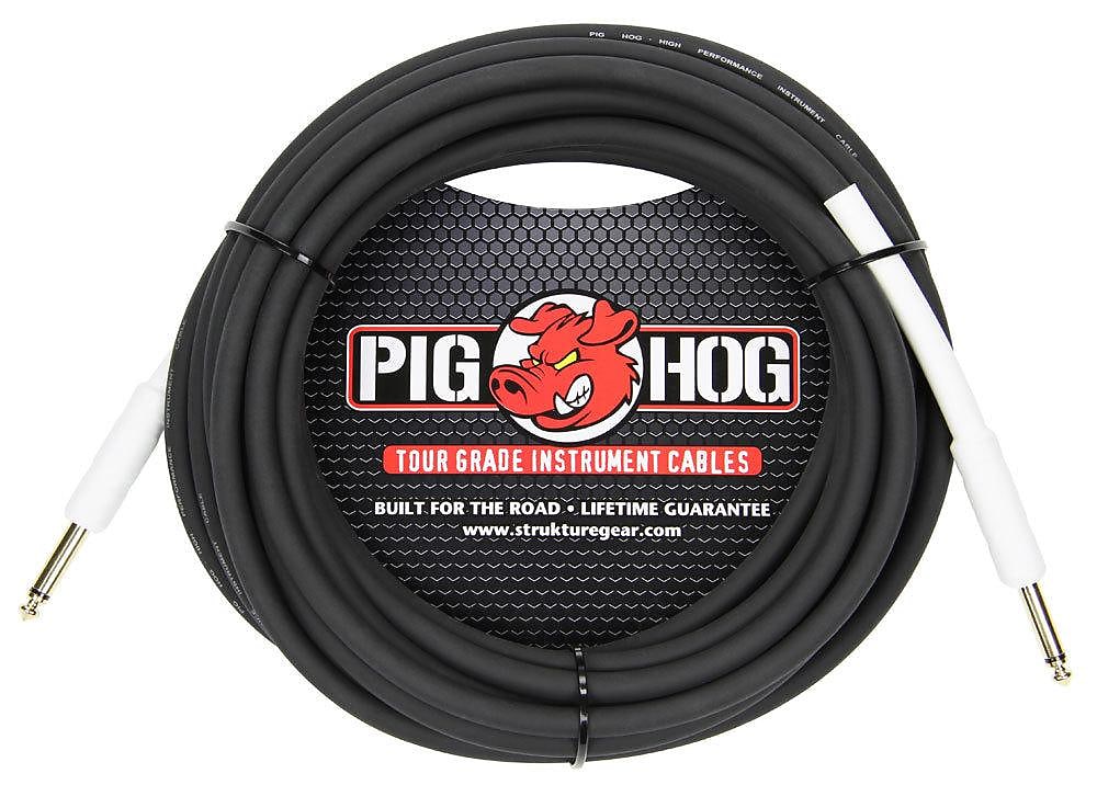 Pig Hog 25' 8mm Straight / Straight Instrument Cable Black PH25