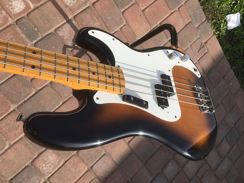 Fender 1994 '57 Reissue Precision Bass 2 color Sunburst-MIJ-Made In  Japan-G&G Hardshell Case