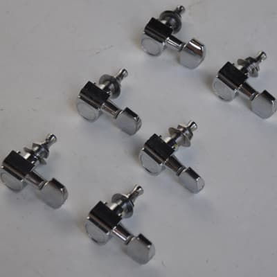 6 In-Line PING Guitar Tuners Chrome Fender Stratocaster Telecaster Strat/Tele image 8