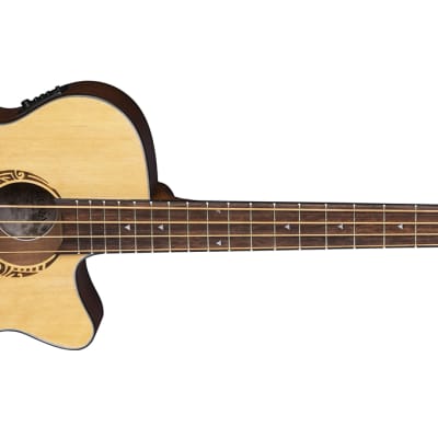 Luna Tribal Acoustic-Electric  Bass 30 Inch LAB 30 TRIBAL, Short Scale, New, Free Shipping image 3