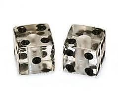 Pearl Clear Dice Knobs - 2 Pack - Universal for Guitar and Bass image 1