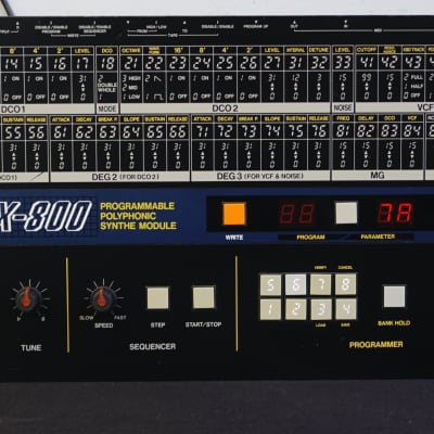 Korg EX-800 Vintage Programmable Polyphonic Synthe Module Rack Mount SynthesiserKorg EX-800 1984 - Black