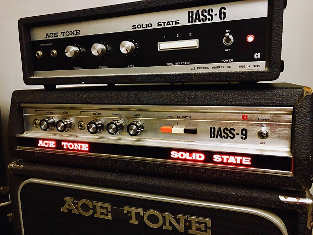 Ace Tone Bass 6 & Bass 9 with cabinet! | Reverb