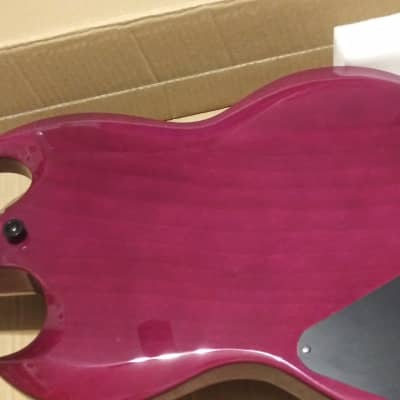SG Electric Guitar.Purple Burl Top SG Style Electric Guitar Custom. Firefly SG image 7