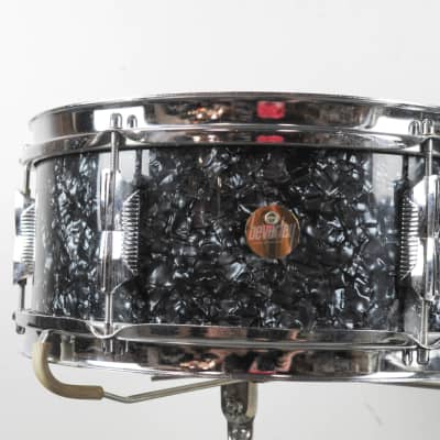 1970s Beverley Black Diamond Pearl Drum Set image 2