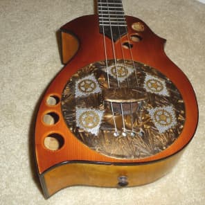 Lightnin Resophonic tenor resonator ukulele  2011 Sunburst image 8