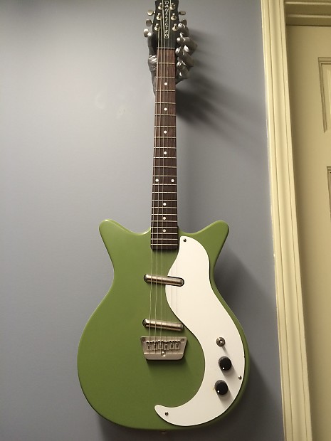 Danelectro green store guitar