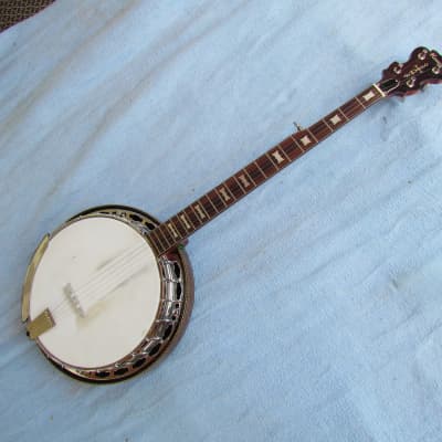 1970's Kasuga 5 String Banjo Masterclone Made In Japan Bluegrass Banjo With Original Case & Strings & Strap image 2