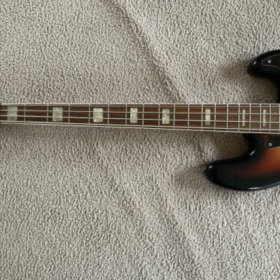 OPEN TO OFFERS MIJ Japan Vintage F-Style Fender Jazz Bass Copy (J Bass) 1970s “Roadworn Relic” Sunburst (Royal Blood Style) image 4