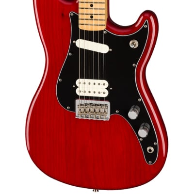 Fender Player Duo-Sonic HS Electric Guitar Maple FB, Crimson Red Transparent image 7