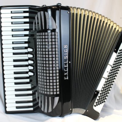 5679 - Black Excelsior Mod.308 Piano Accordion LMM 41 120