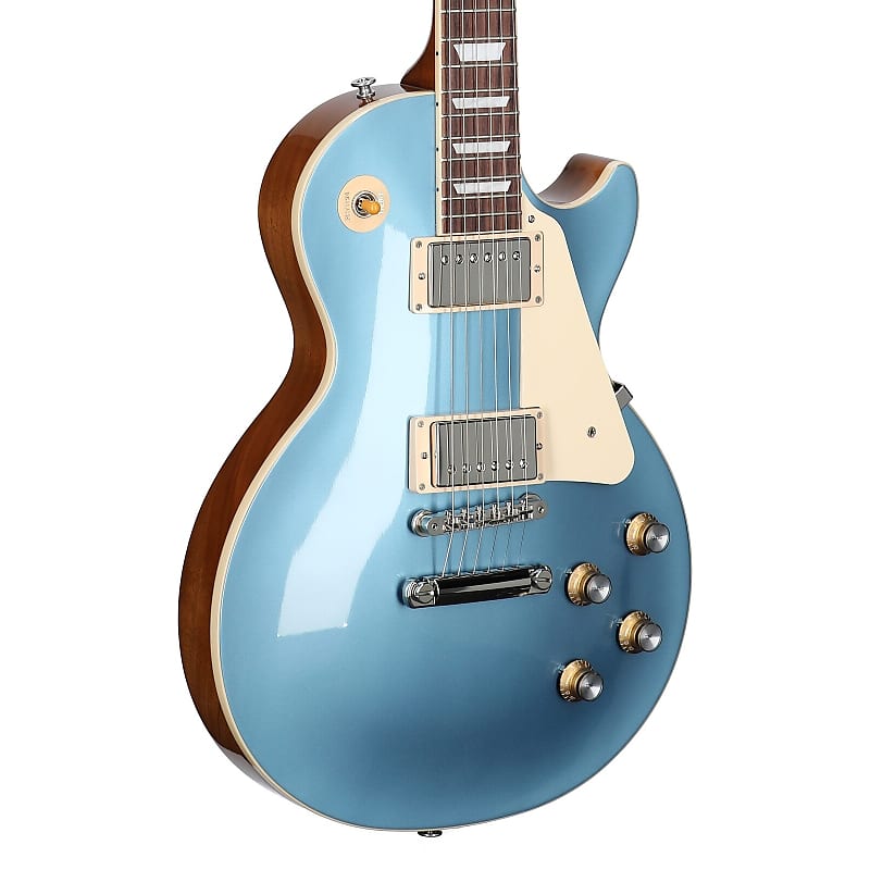 Gibson Les Paul Standard 60s Custom Color Electric Guitar, Plain Top (with Case), Pelham Blue image 1